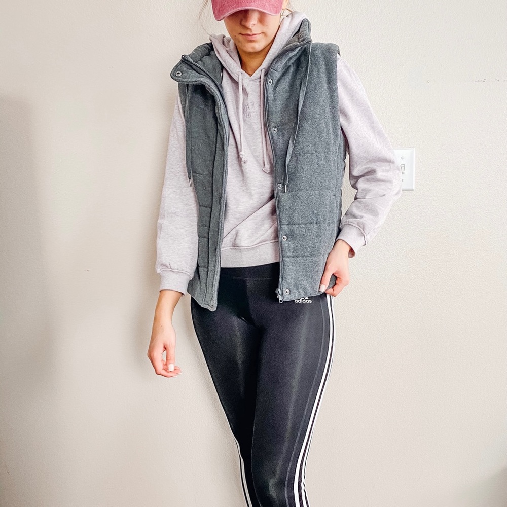 Charcoal Gray Puffer Vest